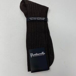NEW pantherella dark brown egyptian cotton socks #5614